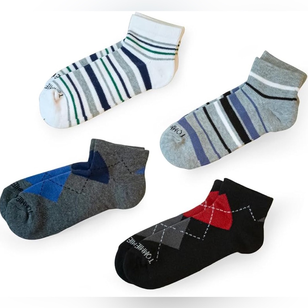 Tommie Copper Men’s 4 pack of Multi Compression Ankle Socks - Sizes 12-14.5